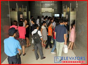 Pedestrian queuing elevators 1